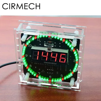 

CIRMECH 2018 LED Digital Electronic Clock diy kit 51 Single-chip light and temperature sensor 12kinds-mode display clock suite