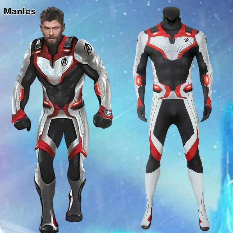 Avengers Endgame Costume Thor Cosplay Captain America Iron Adult Realm Team Suit Halloween Christmas Carnival Jumpsuit Zentai