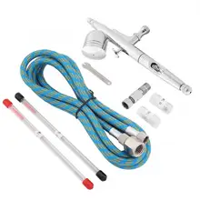 Аэрограф, пистолет-распылитель двойного действия подача Аэрограф гравитационная воздушная щетка пистолет-распылитель Набор для Макияж Украшение ногтей дизайн 0,2 мм/0,3 мм/0,5 мм