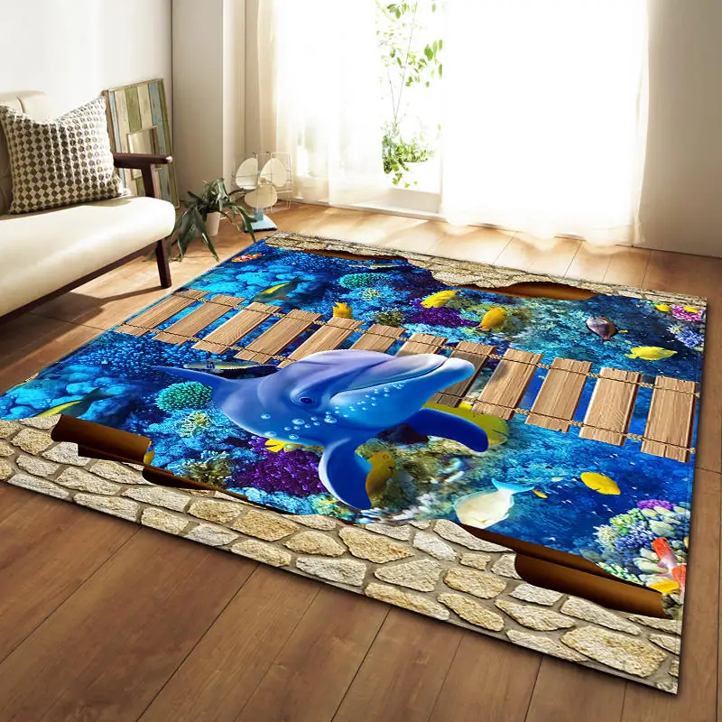  Nordic 3D Printed Large Carpets Galaxy Space Cat Mat Soft Flannel Area Rugs Anti-slip Rug for Livin