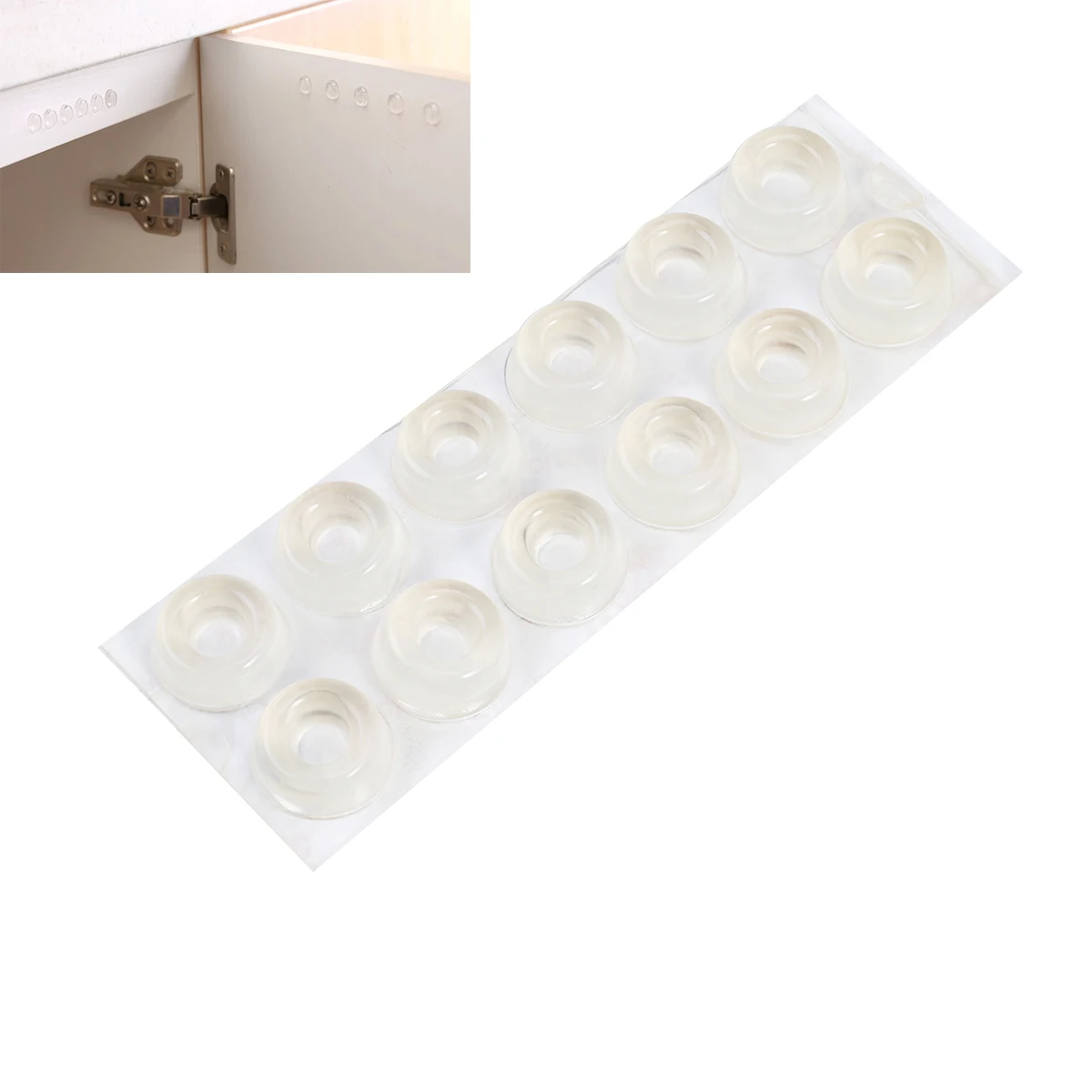 

Door Stopper 12Pcs Clear Door Knob Bumpers Self-Adhesive Door Stoppers Wall Protectors Rubber Feet For Furnitures