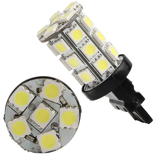 2 шт. T20 5050 SMD 27 светодиодный холодный белый Автомобильный задний