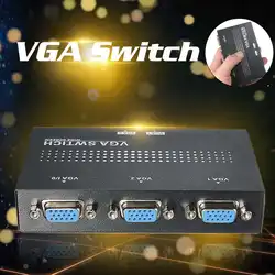 Оригинальный Универсальный 2 Порты и разъёмы док-станция USB 2,0 KVM SVGA VGA распределительной коробки монитор адаптер подключается принтер Intelli