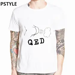 Pstyle qed печати письмо для мужчин футболка повседневное Забавные футболки летние шорты рукавом белые футболки топы streewear harajuku homme
