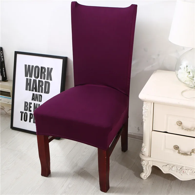 

Solid Colors Flexible Stretch Spandex Chair Cover For Restaurant Weddings Banquet Hotel Elastic Chair Cover