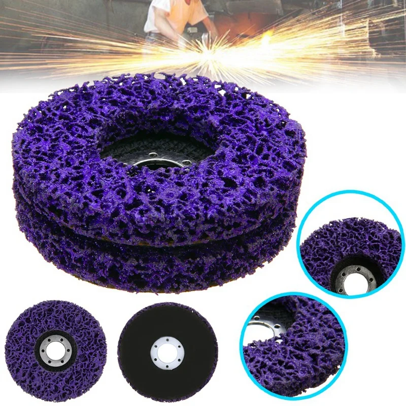 

2Pcs 125Mm Poly Strip Disc Abrasive Wheel Paint Rust Removal Clean