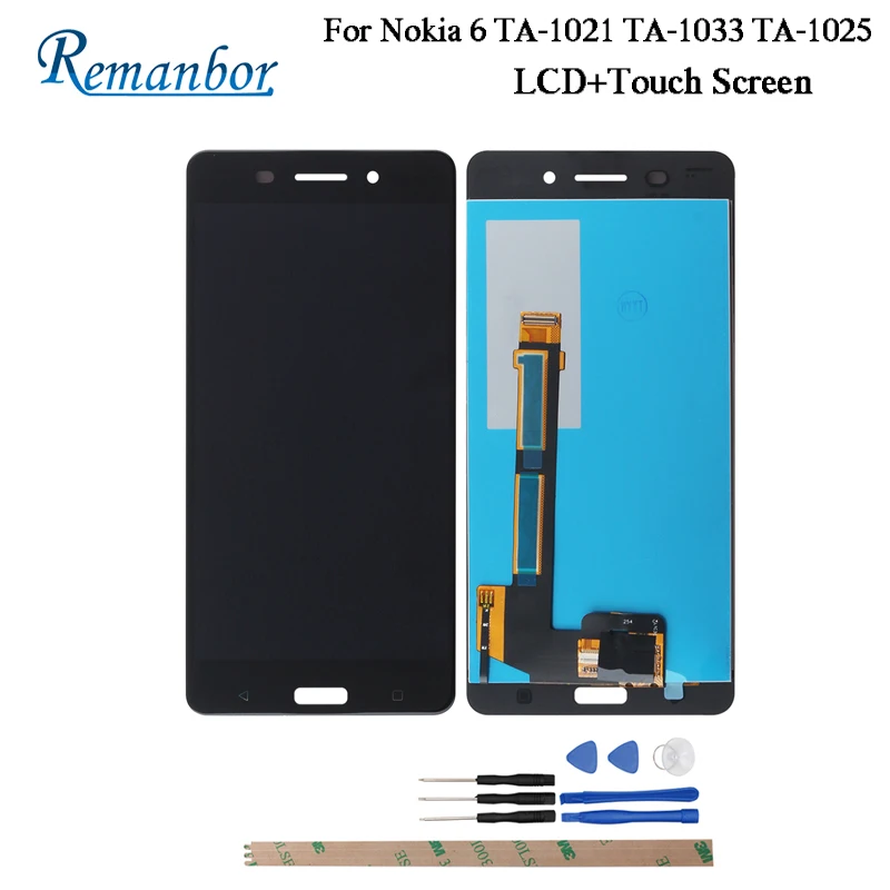 

Remanbor For For Nokia 6 LCD TA-1021 TA-1033 TA-1025 LCD Display And Touch Screen Perfect Repair Parts Digital Accessory +Tools