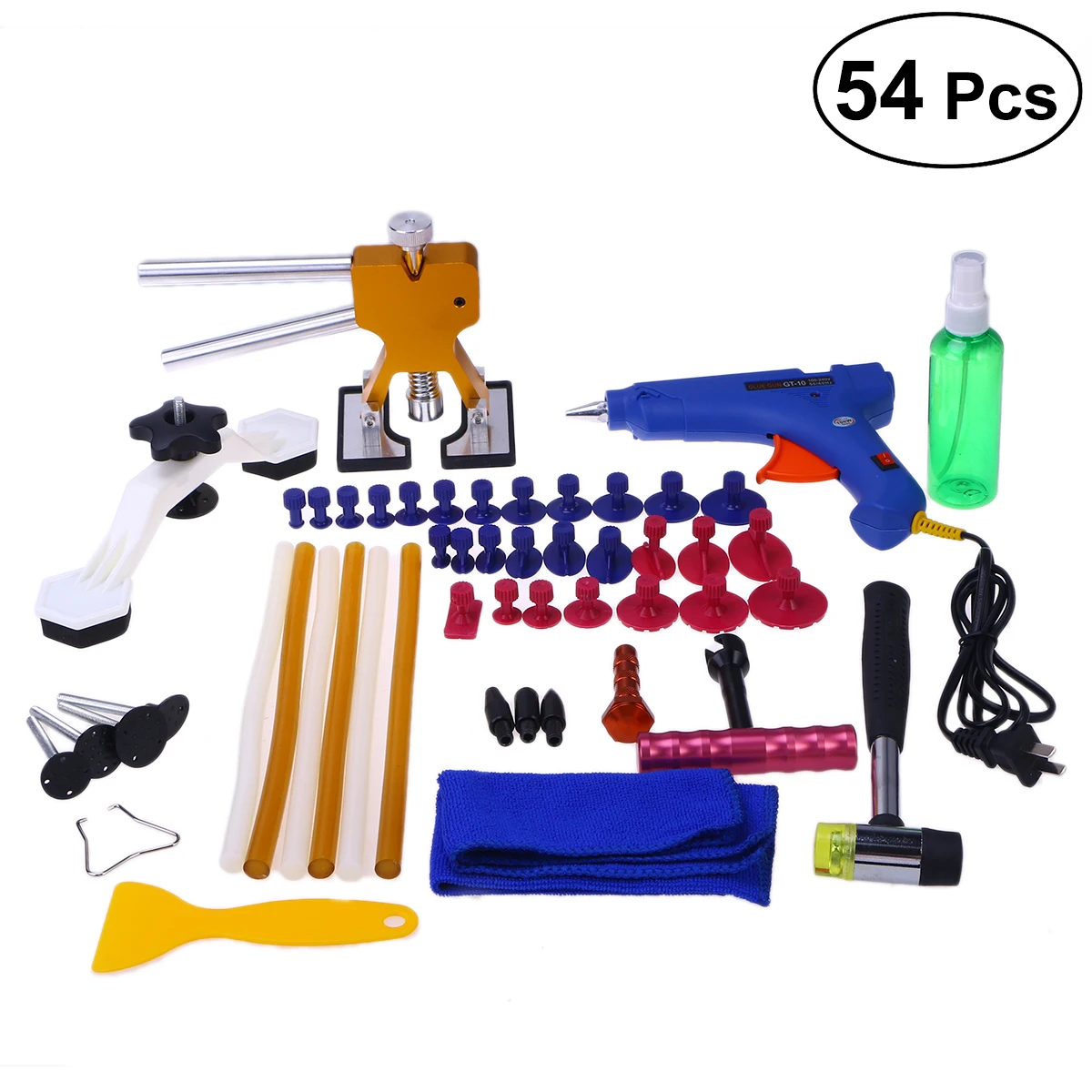 

54 in 1 Paintless Dent Repair Tools Kit Dent Lifter Tool Set with US Plug