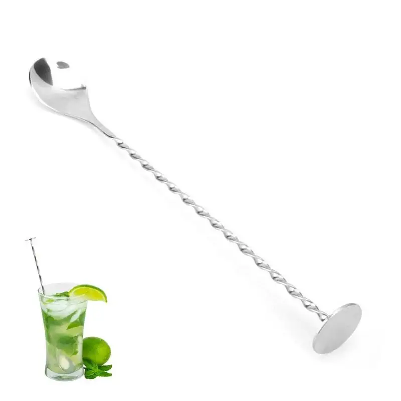 Stainless Steel Coffee Spoon Cocktail Stirring Spoons Bar Tool Long