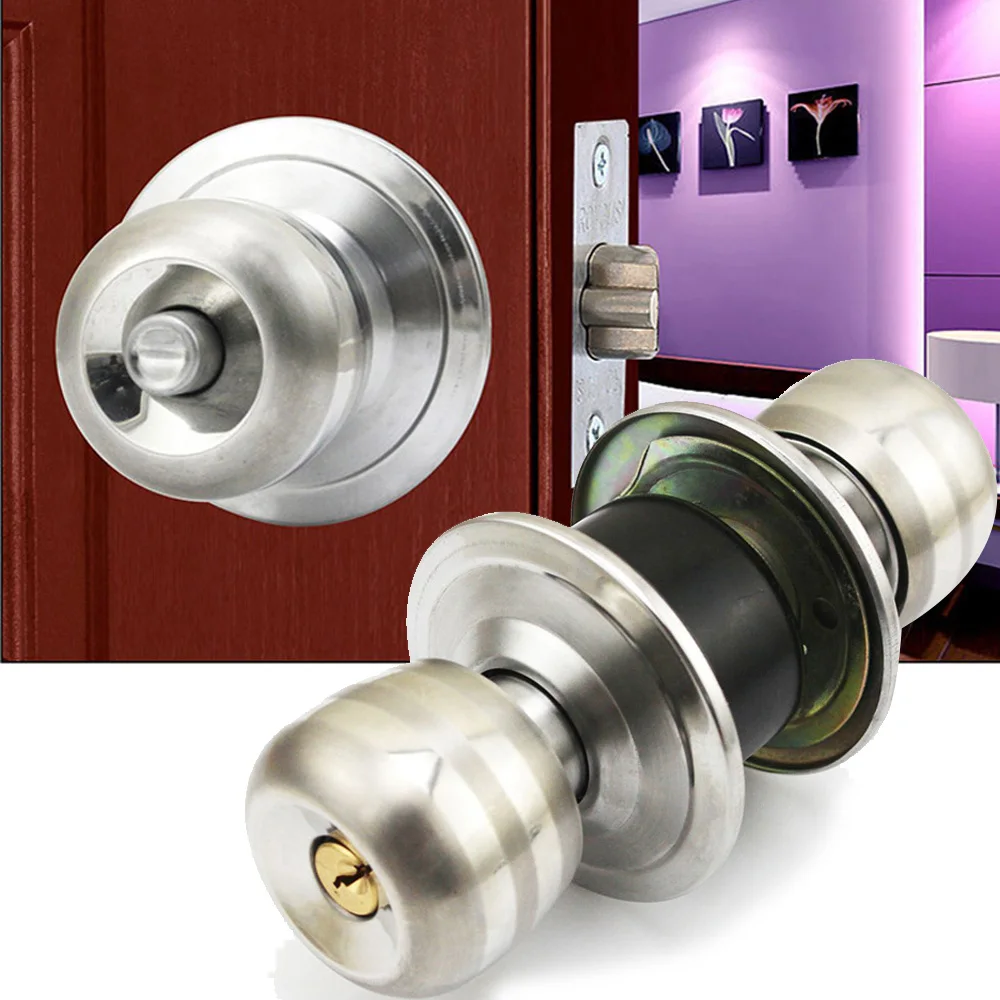 

Stainless Steel +Copper Door Locks For Steel Doors Solid Wood Doors 3 Keys