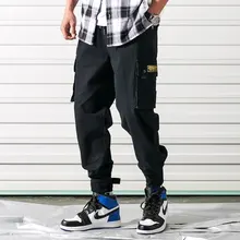 В японском стиле Мужская эластичная манжета для отдыха с принтом хлопковые повседневные штаны мужские черные/хаки/зеленые спортивные штаны