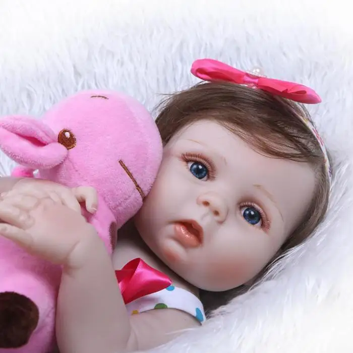 

NPK 56cm Newborn Dolls Lifelike Reborn Dolls Babies Full Body Silicone Vinyl Bebe Christmas Gift For Girls Realistic Children To