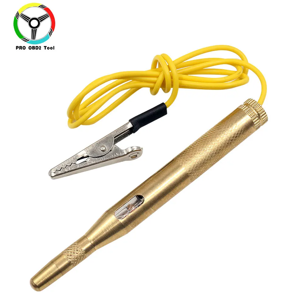 DC6V-24V Car Circuit Tester Probe Light System Test Probe Lamp Auto Light Lamp Voltage Test Pen Detector Copper Diagnostic Tool circuit tester circuit detector car light tester probe pen tester voltage test pen
