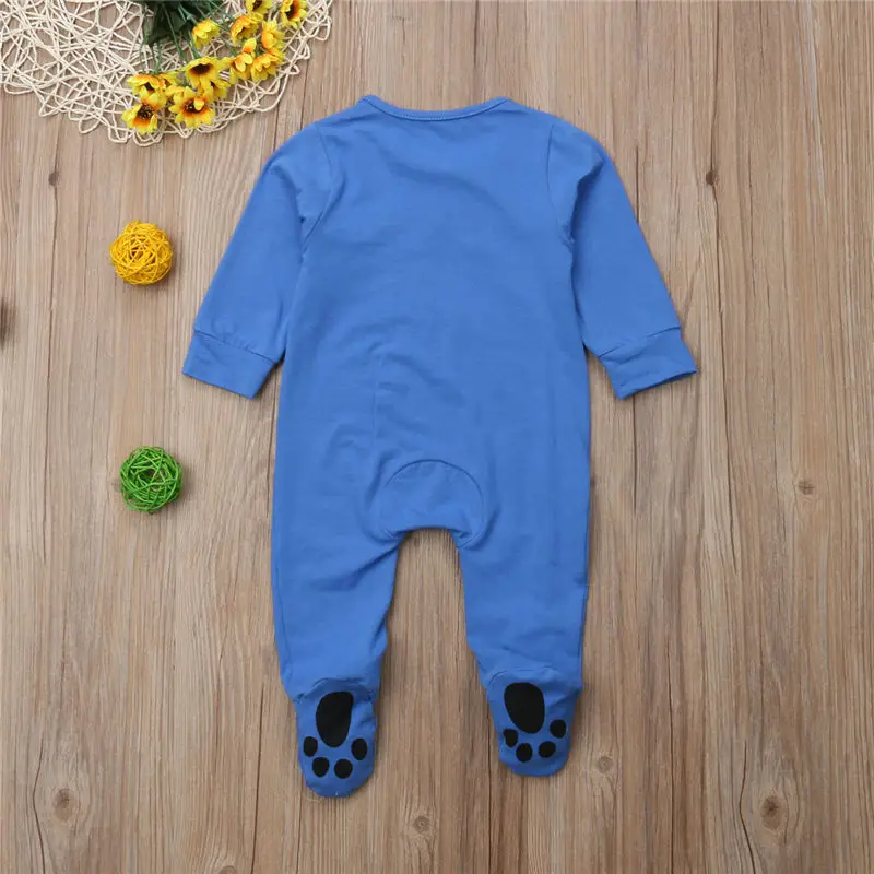 Emmaaby/комбинезон для отдыха для новорожденных мальчиков и девочек с принтом «MUMMY Little Tigger»; повседневная детская одежда с медведем; одежда; Прямая поставка