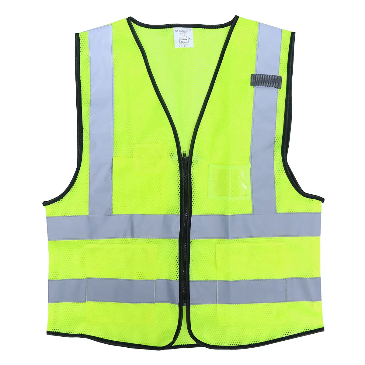 

1 Pc XL Multi-Pocket Sleeveless Riding Garment Reflective Vest Safety Vest For Sanitation Staff Outdoor Workers Police