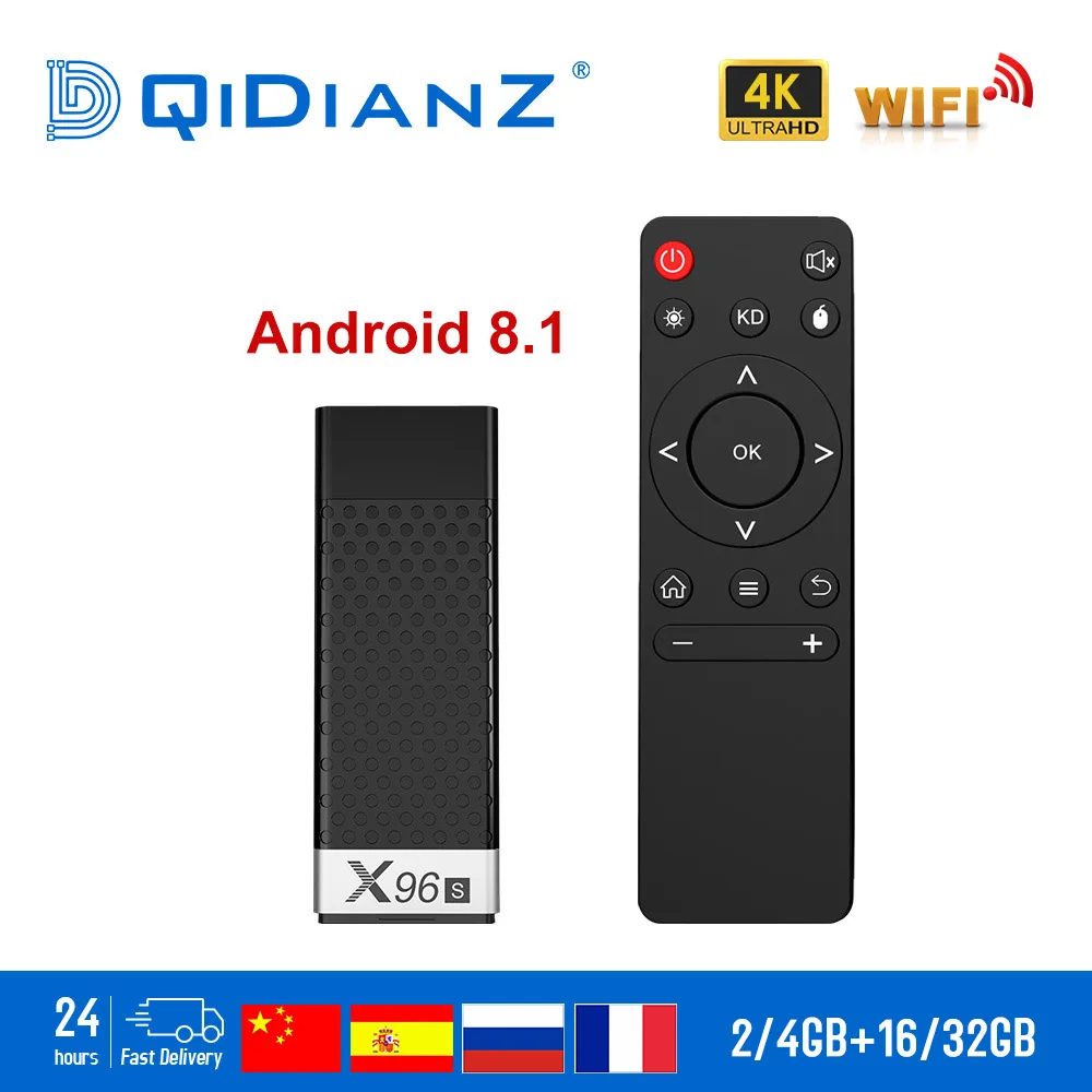 

X96S Smart TV box/Stick Android 8.1 Amlogic S905Y2 Quad Core 2.4&5G Wifi BT4.2 4K Netflix media player TV Receiver Set Top Box