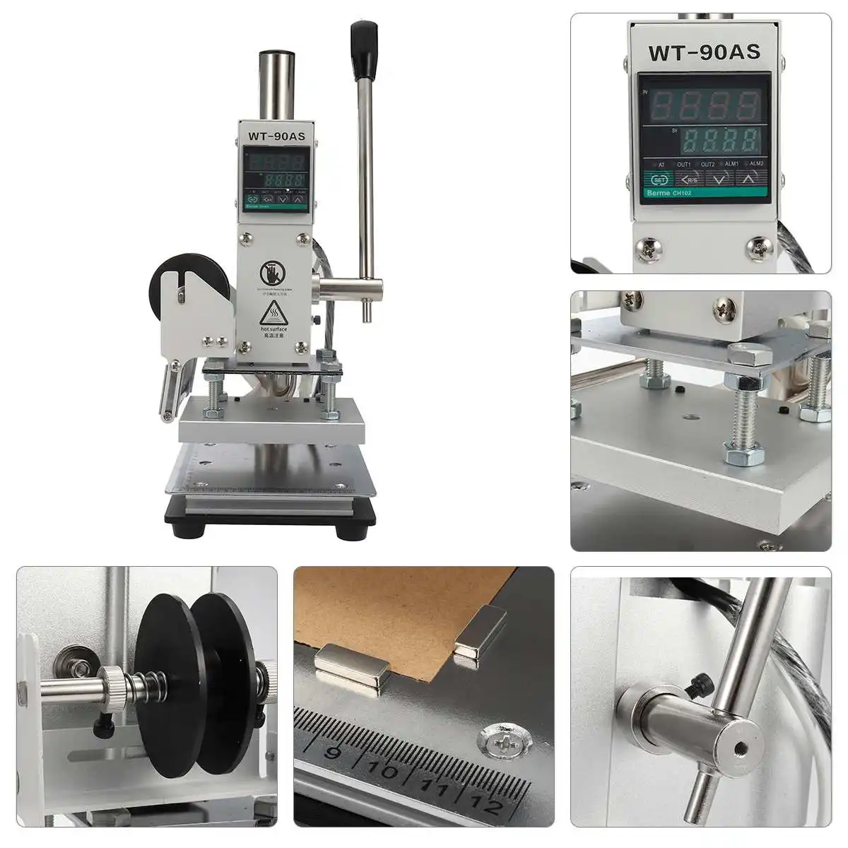 

Electric Embosser Machine DIY Figure Hot foil Embossing Stamping Machine Leather Embossing Printing Logo Bronzing Embossing