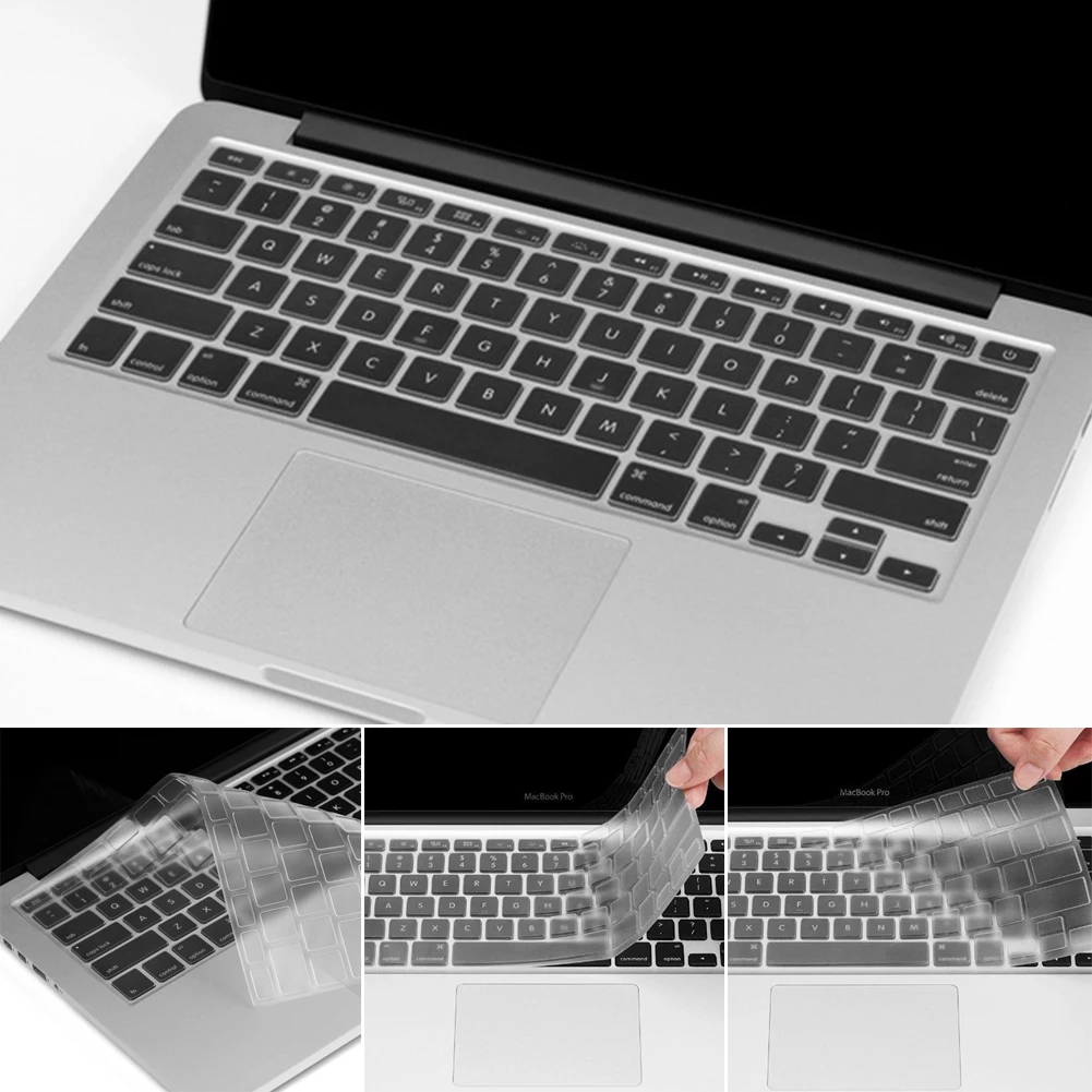 Чехол из тончайшей пленки силиконовых кейсов для Apple MacBook Pro 13/15/17 ''протектор бу