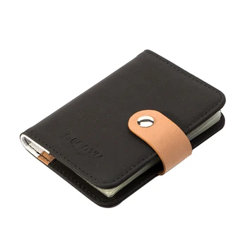 

Hasp Bank Credit Card Holders Women Matte 19 PVC Slots Business Cards Organizer Travel ID Card Holder PU Leather Case