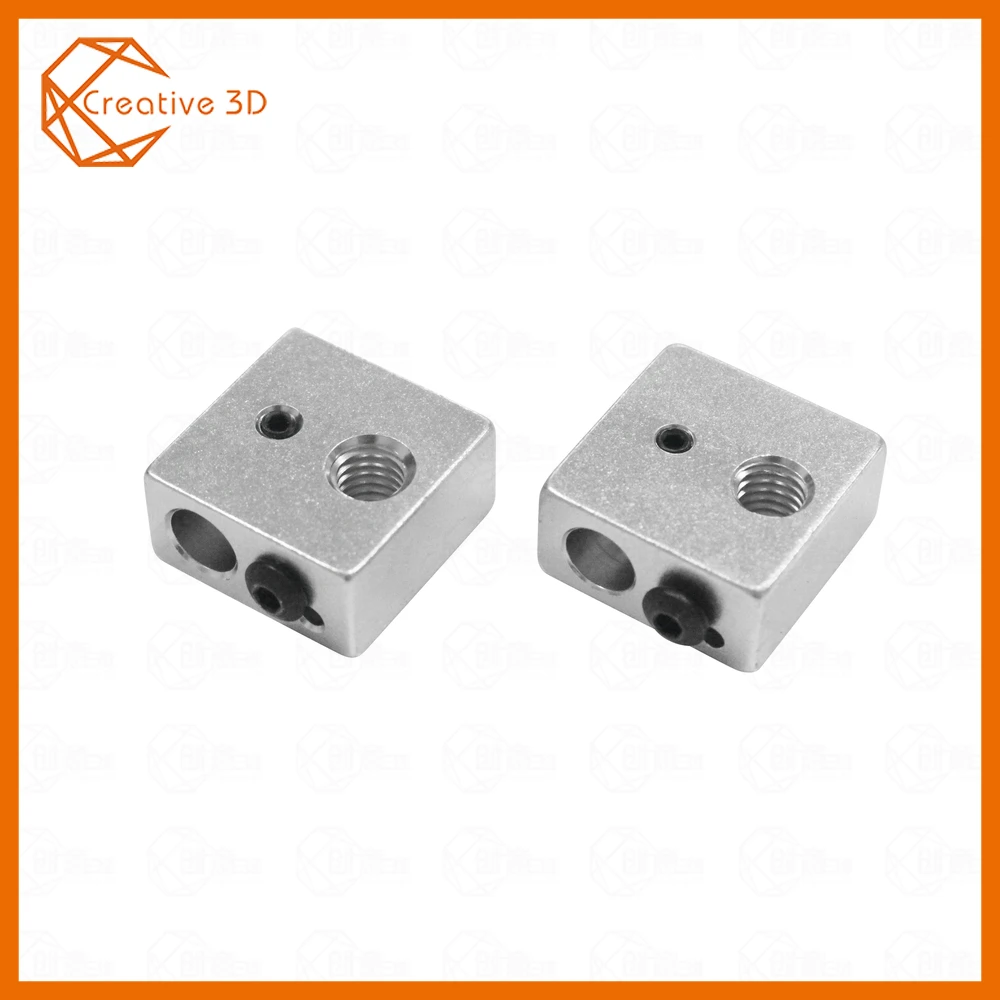 

3D Print MK8 Heating aluminum block For MK7/MK8 Extruder Accessories Heat Head Aluminium Part Heated with Screw 3D Printer Part
