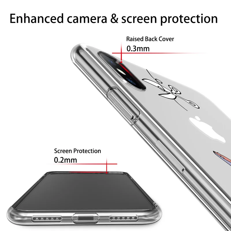 Прозрачный чехол Ottwn для телефона iPhone 11 Pro Max 7 8 6 6s Plus мягкий из ТПУ с милыми
