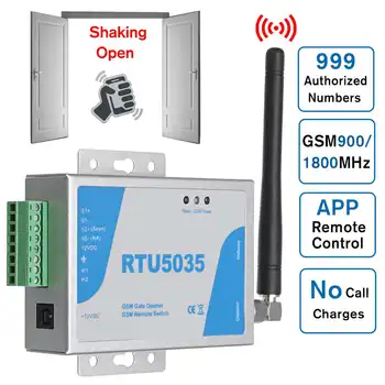 

GSM Gate Opener Relay Switch RTU5035 Operator Sliding Remote Access Phone Shaking Control Door Opening Function Wireless Opener