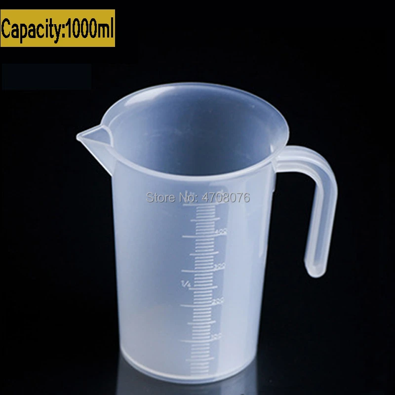 1000ml 1pc Thicker Material Pp Graduated Beaker Plastic Lab Measuring Jug With Handle For Chemical Experiment Kitchen Food Grade Beaker Aliexpress