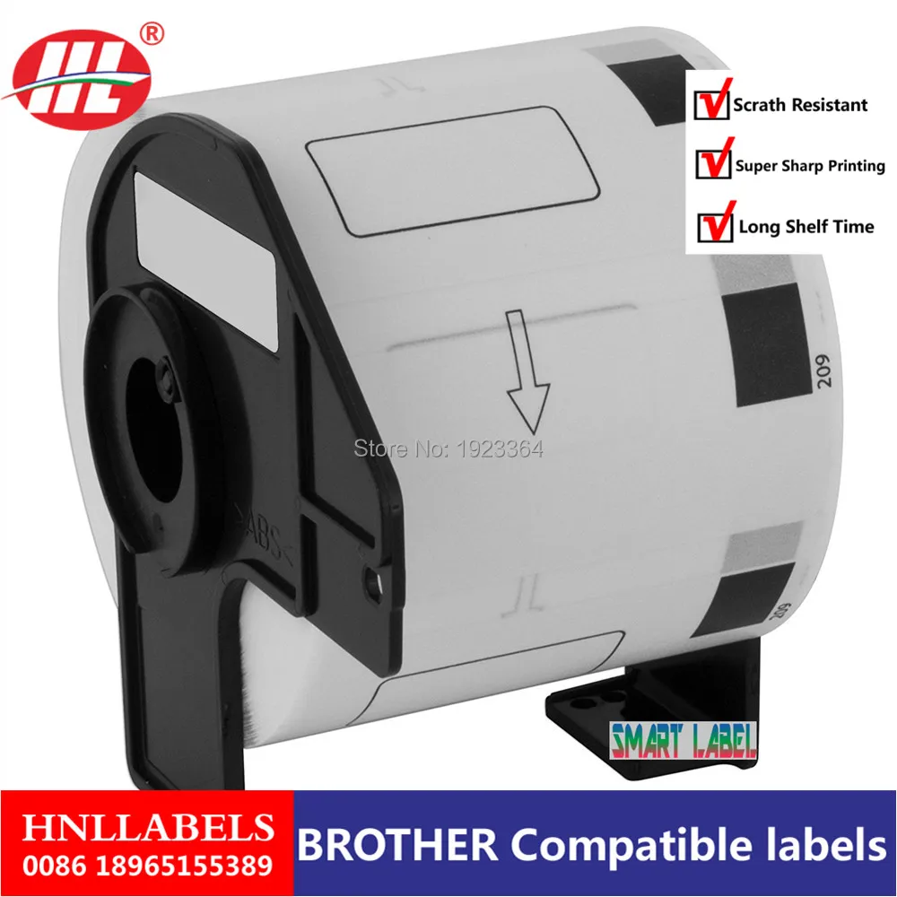 4X Rolls Brother Совместимые Этикетки Dk 11209 29X62 мм наклейки 1209 Dk11209 Dk1209 Тепловая маленькая