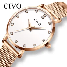 CIVO Wrist Ladies Watches Women Luxury Diamond Bracelet Watch Waterproof Slim Steel Mesh Ladies Quartz Clock Relojes Mujer CIVO Wrist Ladies Watches Women Luxury Diamond Bracelet Watch Waterproof Slim Steel Mesh Ladies Quartz Clock Relojes Mujer