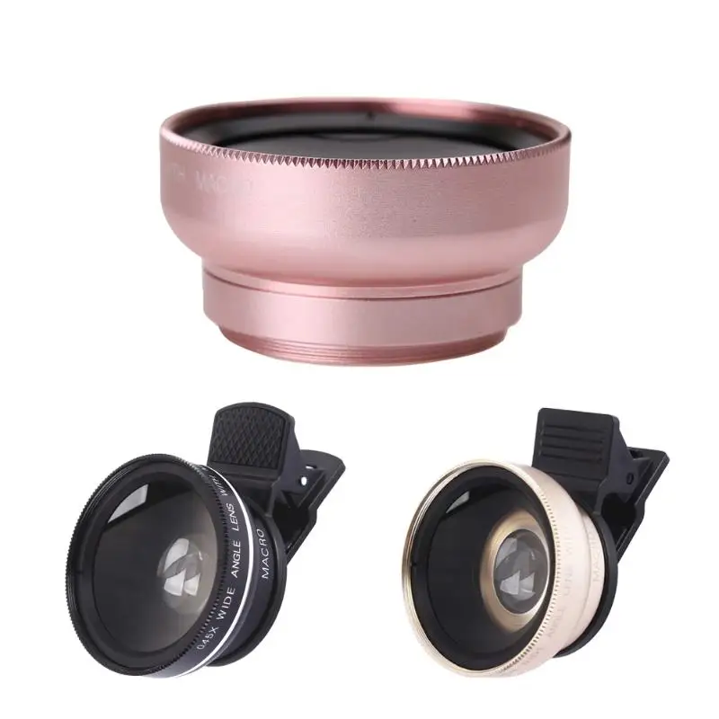 High-End 2 In 1 Phone Lens 0.45X 49 MM Wide And 12.5 X Macro SLR Camera | Электроника