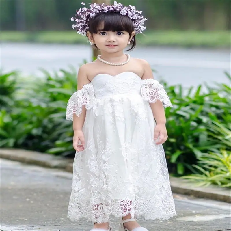

Emmababy Summer Elegant Sleeveless Kids Baby Girls Dresses Fashion Lace Flower Party Pageant Wedding Girls Dress Clothes