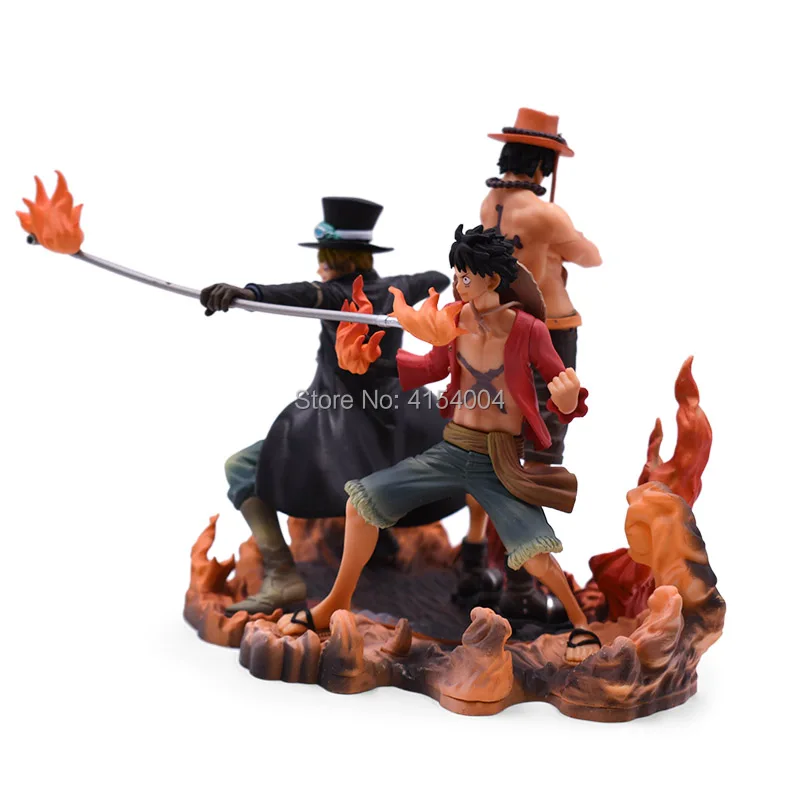 3 вида стилей Аниме One Piece DXF братство Луффи Сабо Ace ПВХ экшн статуэтки