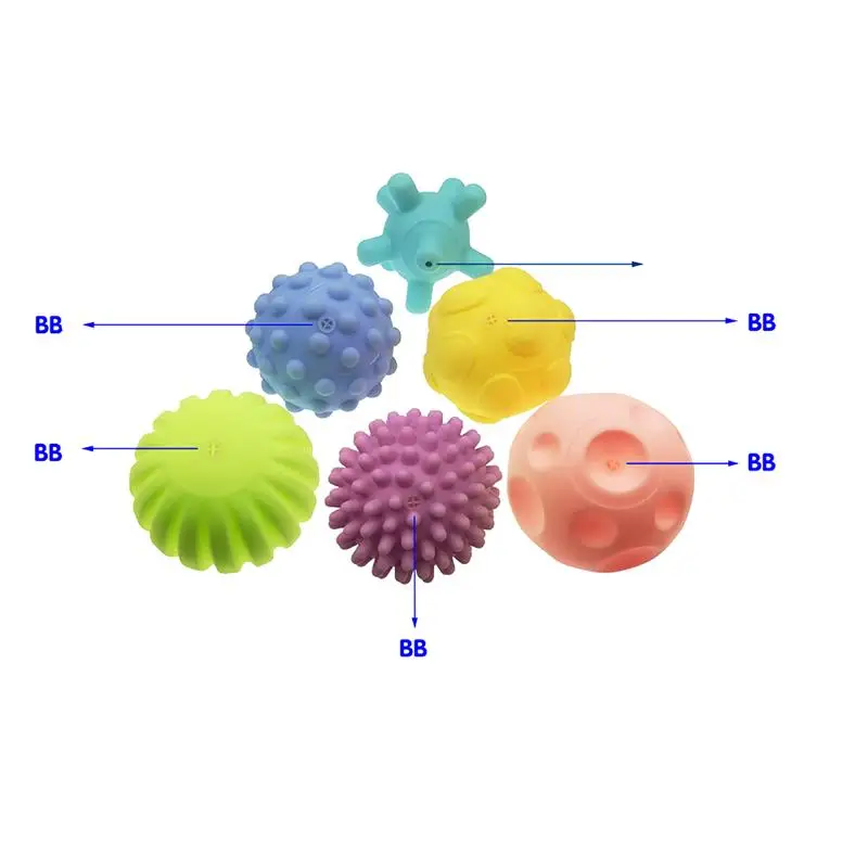 6 шт./Партия Детские ручные захватные шарики сенсорные шарики для малышей шарики для сжимания набор ручных захватов Мягкий Мяч обучающая игрушка много цветов