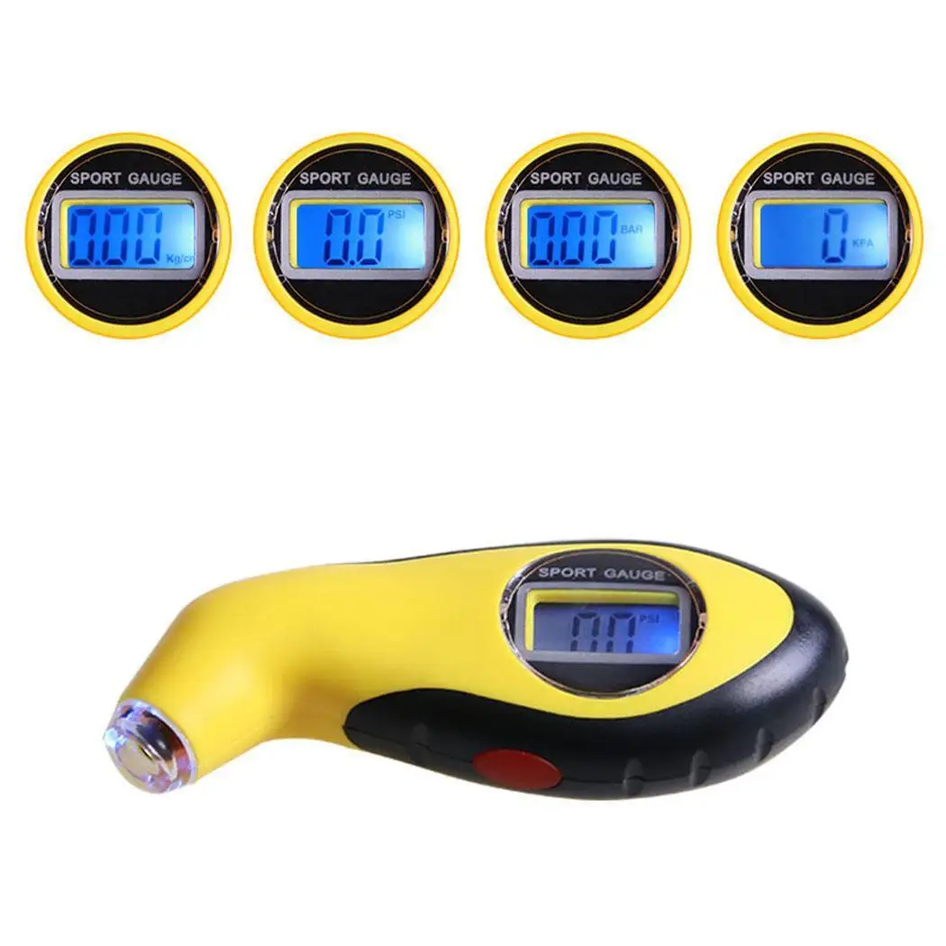

LCD Digital Tire Pressure Gauge Meter Auto Car Air Pressure Tire Blue PSI, KPA, BAR,KG/CM Tire Pressure Manometer