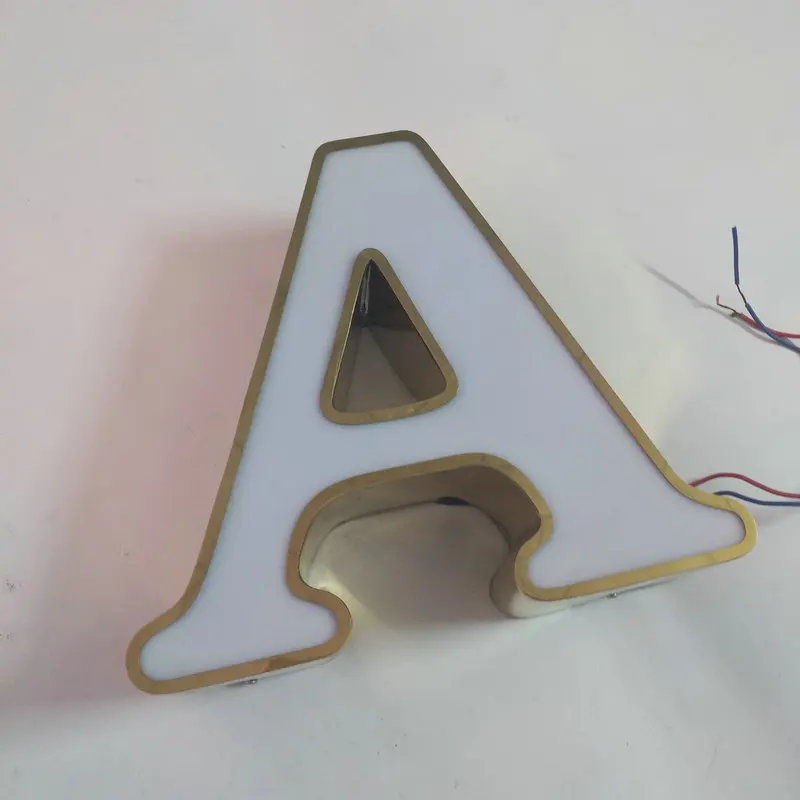 Уличная реклама акриловый знак с рамкой из нержавеющей стали 3D буквы по