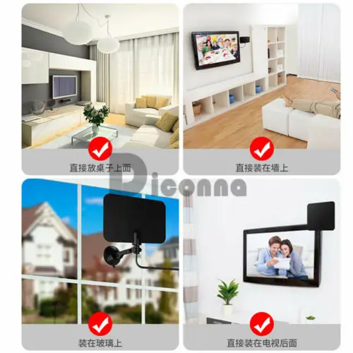 200 Miles Range Indoor Digital TV Antenna HDTV 1080P 4K FOX Amplified Amplifier 200 Miles Range Indoor Digital TV Antenna HDTV 1080P 4K FOX Amplified Amplifier