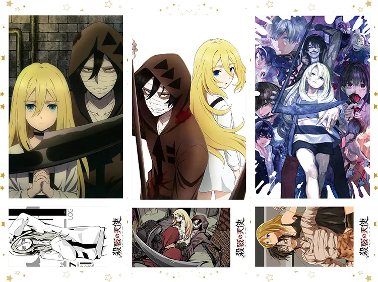 Anime Angels of Death Zack Isaac Foster Ray Rachel Gardner Fanart 180  Postcard Post Cards Sticker Gift Cosplay Artbook Book Set