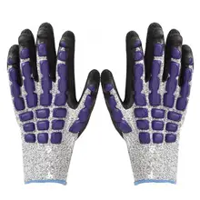 Защитные перчатки уровень 5, износостойкие латексные рабочие перчатки, противоскользящие защитные перчатки