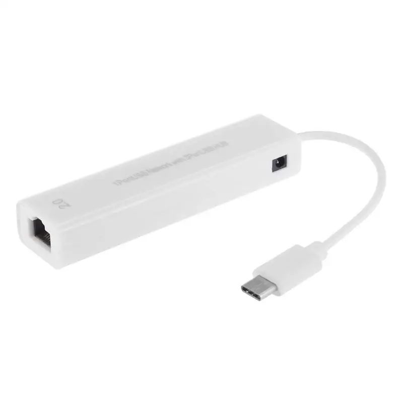 Высокое качество 3 Порты и разъёмы USB 2 0 концентратор Тип C RJ45 сетевой адаптер ethernet