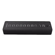 ORICO P10-U2 10 портов USB 2,0 концентратор 12 в 1,5 а источник питания с кабелем передачи данных м огнестойкий ABS для ПК Mac ноутбука
