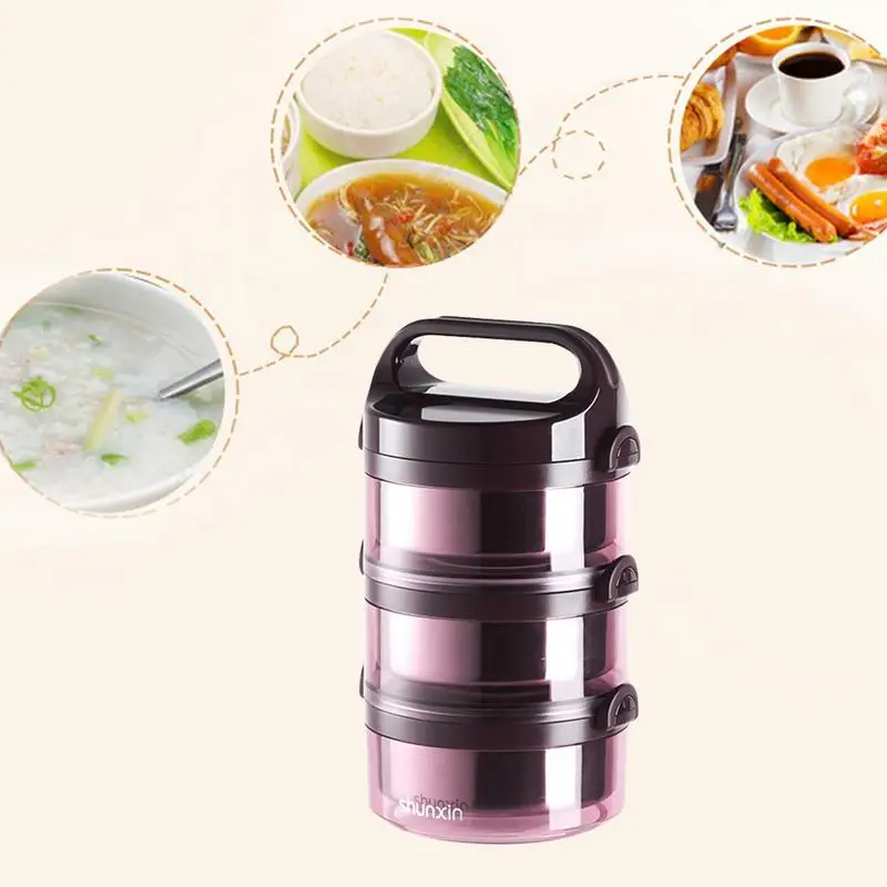 

Creative Insulated Lunch Box Stainless Steel Portable Multi-layer Insulated Bucket Multi-layer Student Lunch Box Variety