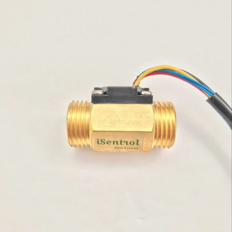 

USC-HS21TIT Hall Effect Flow Sensor Water 1-30L/min BSP G1/2" Threaded End Quick Connection error Turbine flowmeter Temperature