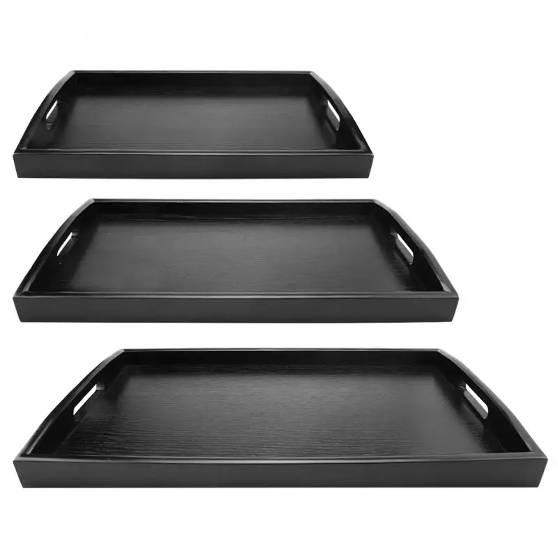 Large Wood Serving tea Water Drinks Tray Wooden Breakfast Tea Serving