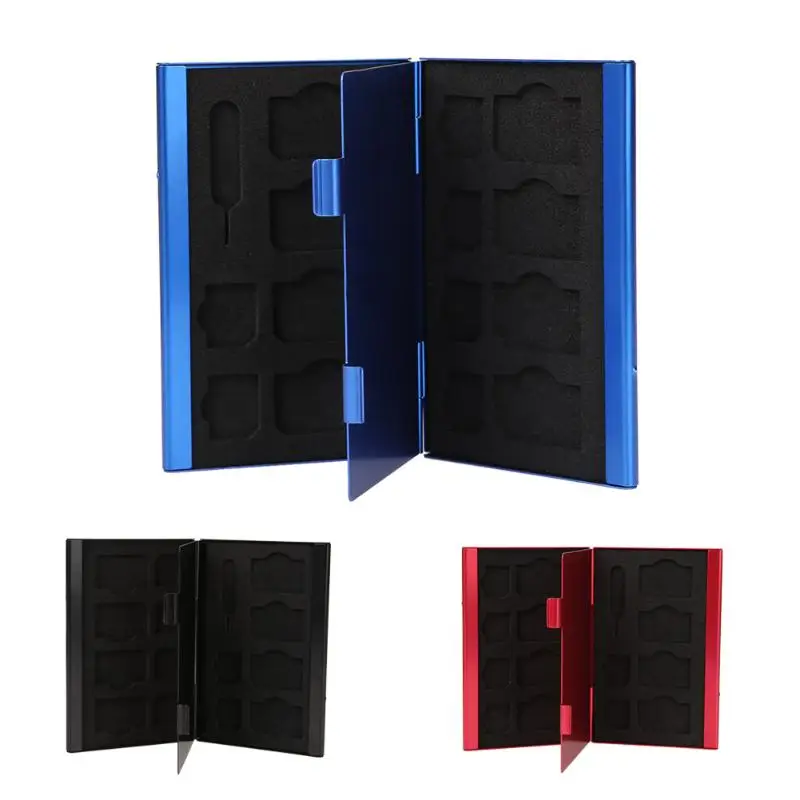 

15 in 1 Aluminum SIM Micro Nano SIM Cards Pin Storage Box Case Holder Prote