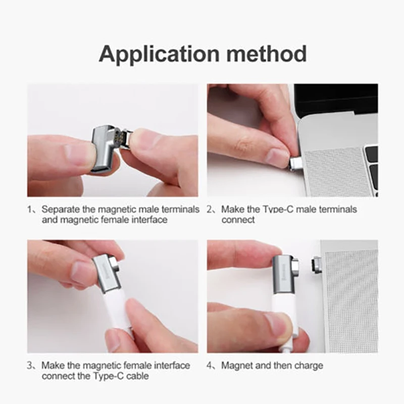 Зарядное устройство адаптер 4.3A Магнитный USB-C для USB-C type C зарядный адаптер для Macbook Pro конвертер для телефона samsung Xiaomi