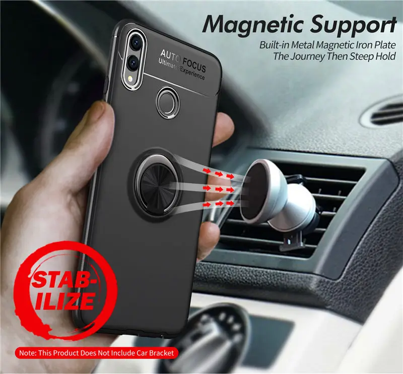 

Huawei Honor 8X 8XMax Case Matte Silicone Cover For Huawei Honor 8X Max Honor8X Soft TPU Cases with Magnetic Car Holder Ring