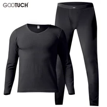 Комплект кальсонов размера плюс для мужчин, зимнее теплое мягкое тонкое термобелье в спортивном стиле из модала, мужские кальсоны с v-образным вырезом, пижамы 022