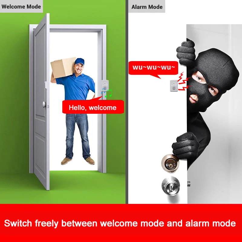 Waytronic Двери Магнитной Индукции приветствующий дверной звонок Anti-Theft запись холодильник с сигнализацией окна датчик открытия дверей