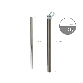 

3Pcs/set Chopsticks Reusable Pure Titanium Food Sticks Food Chopsticks with Aluminum Storage Box for Outdoor Home Camping Use
