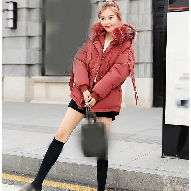 Red rusty Veste rose Noir Faux Femelle Parka D'hiver Vestes Neige Épaisse 2018 De Usure Fourrure Manteau Parkas Femmes Nouveau blanc gris Décontracté SSwFRqHU